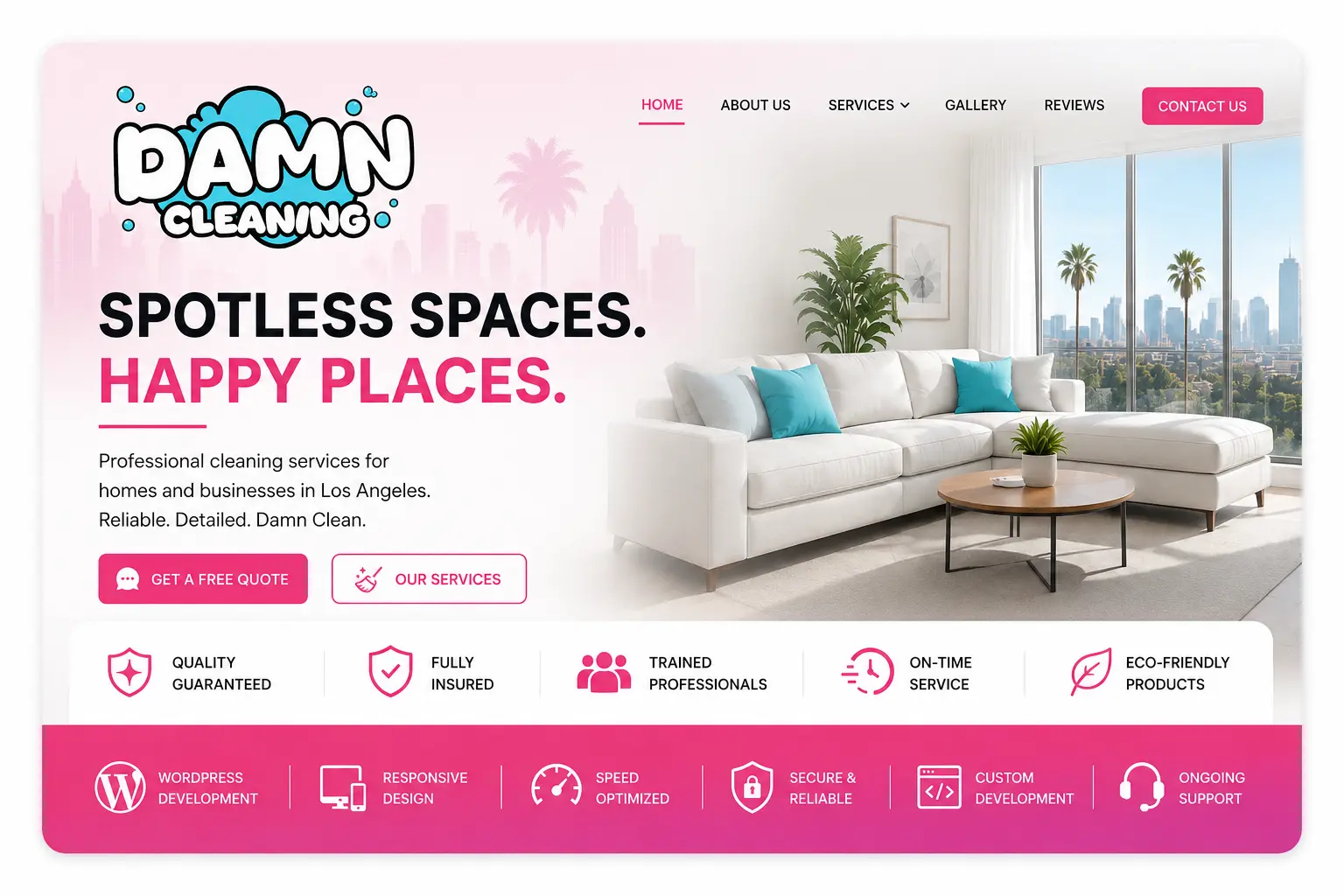 Damn Cleaning local service business website project