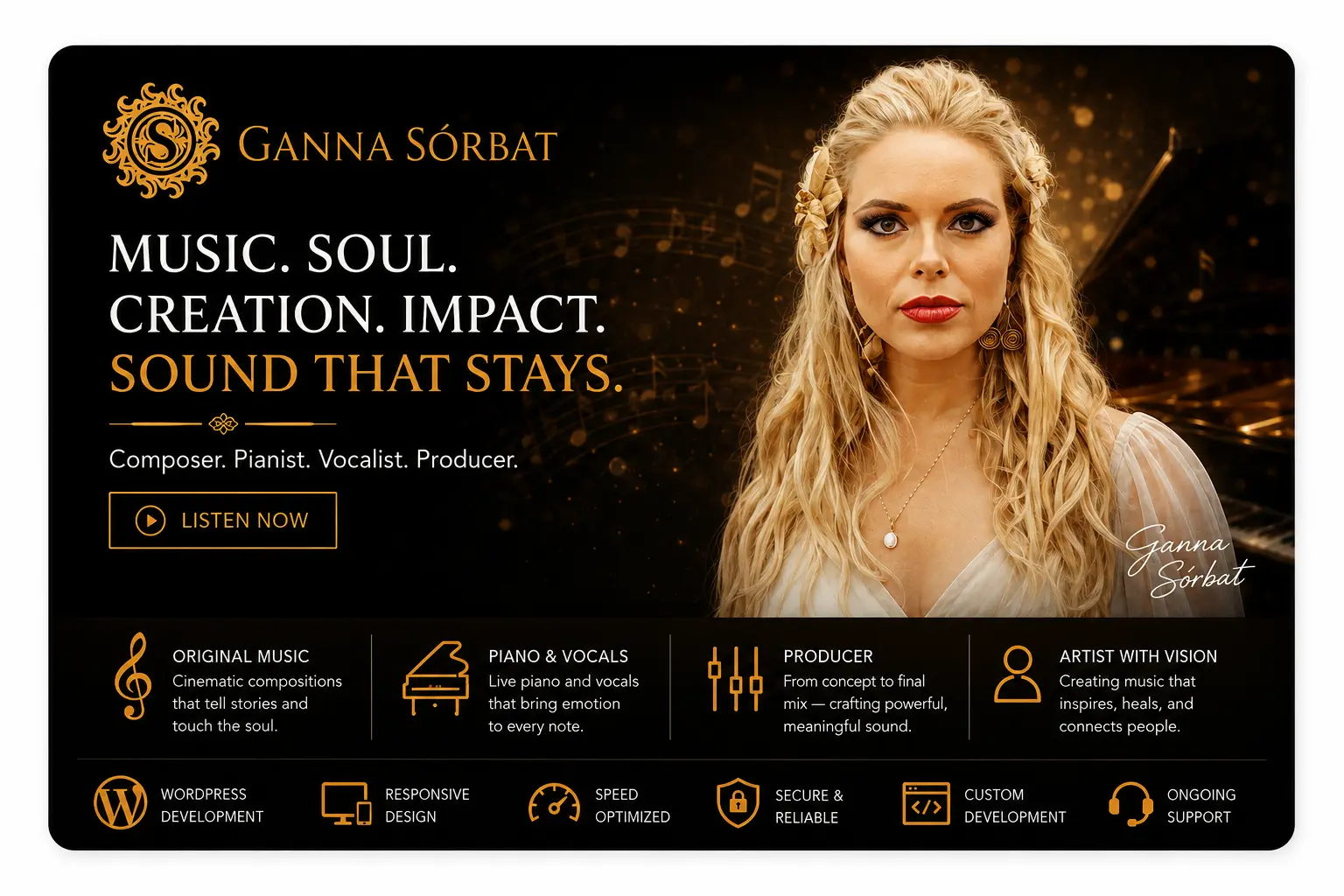 Ganna Sorbat personal brand portfolio website project