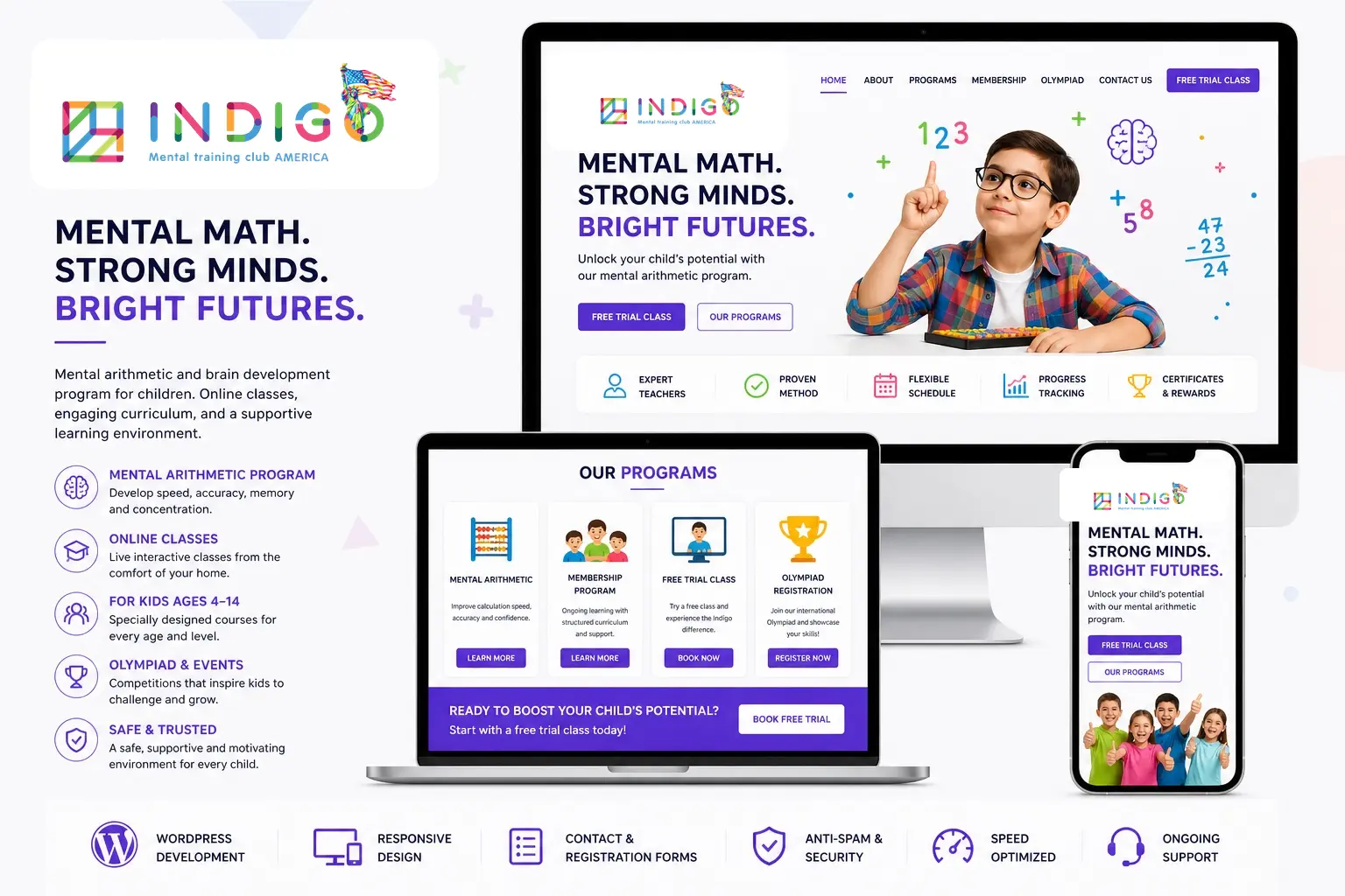 Indigo Mental Club full website showcase