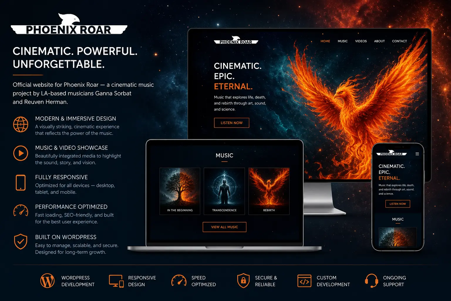 Phoenix Roar full website showcase