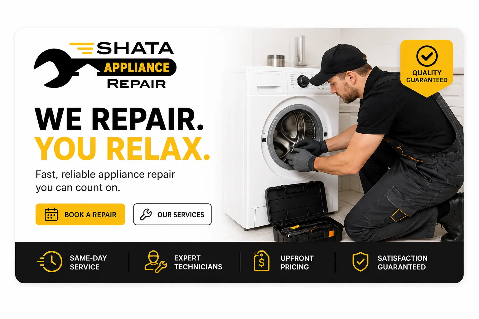 Shata Appliance local service website project